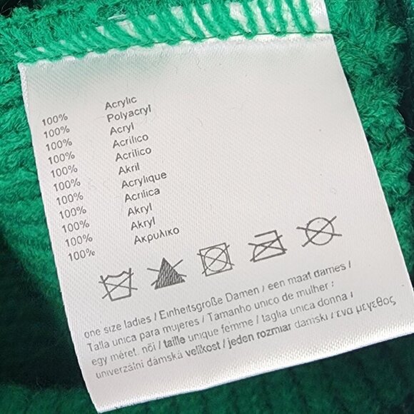 Claire's Lucky Green Foil Knit Beanie - Picture 4 of 4